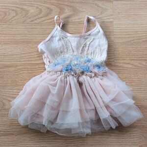 Charming Pink Tutu Dress with Embellishments